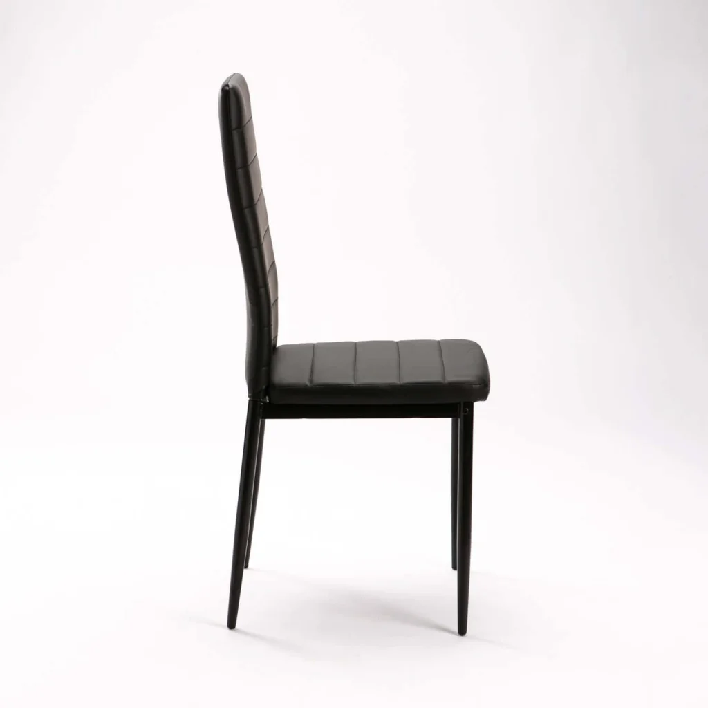 BENNY LEATHER TOUCH DINING CHAIR - BLACK