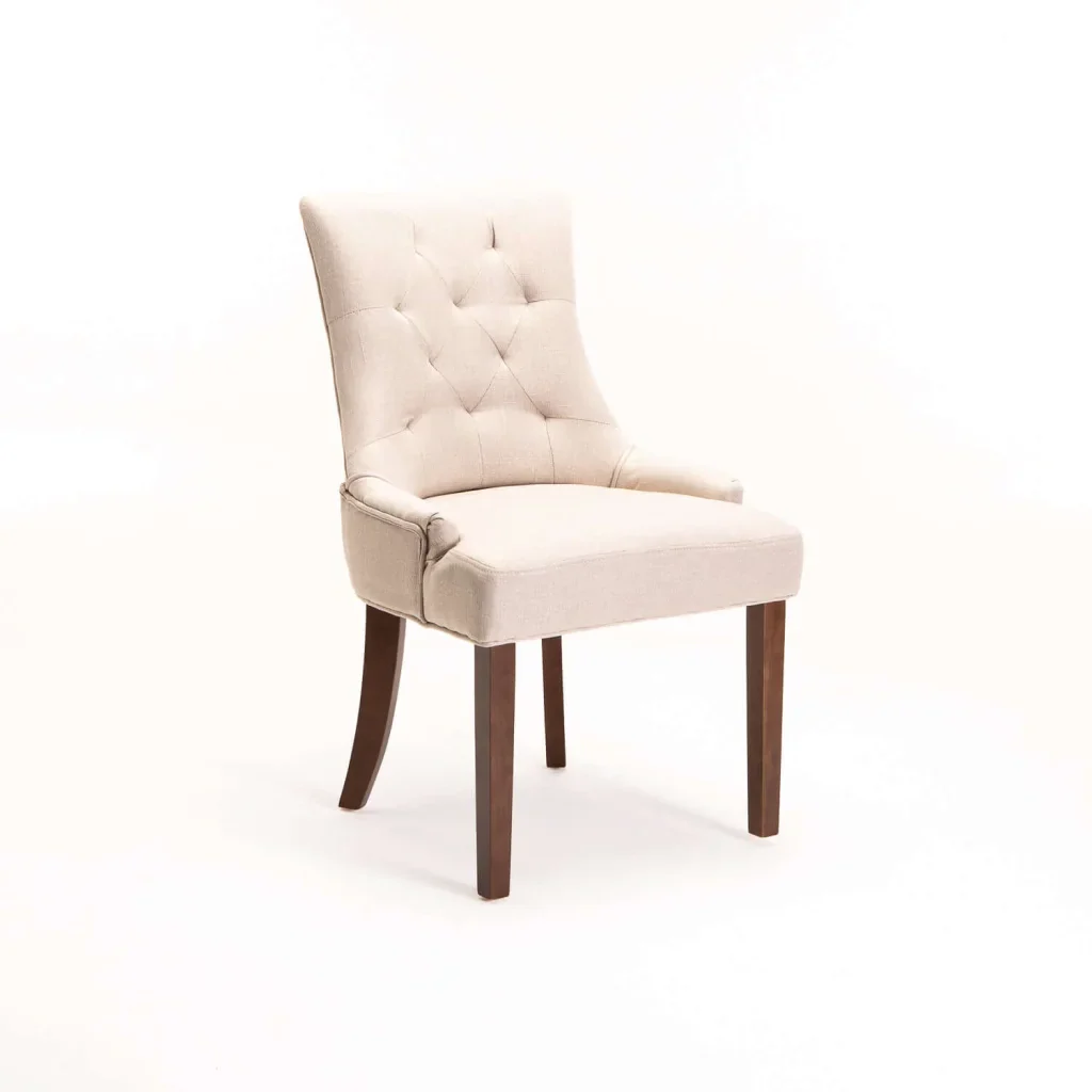 DIDIER FABRIC DINING CHAIR - CREAM