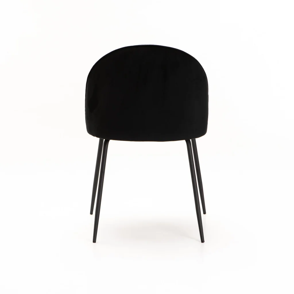 MADDIE VELVET DINING CHAIR - BLACK