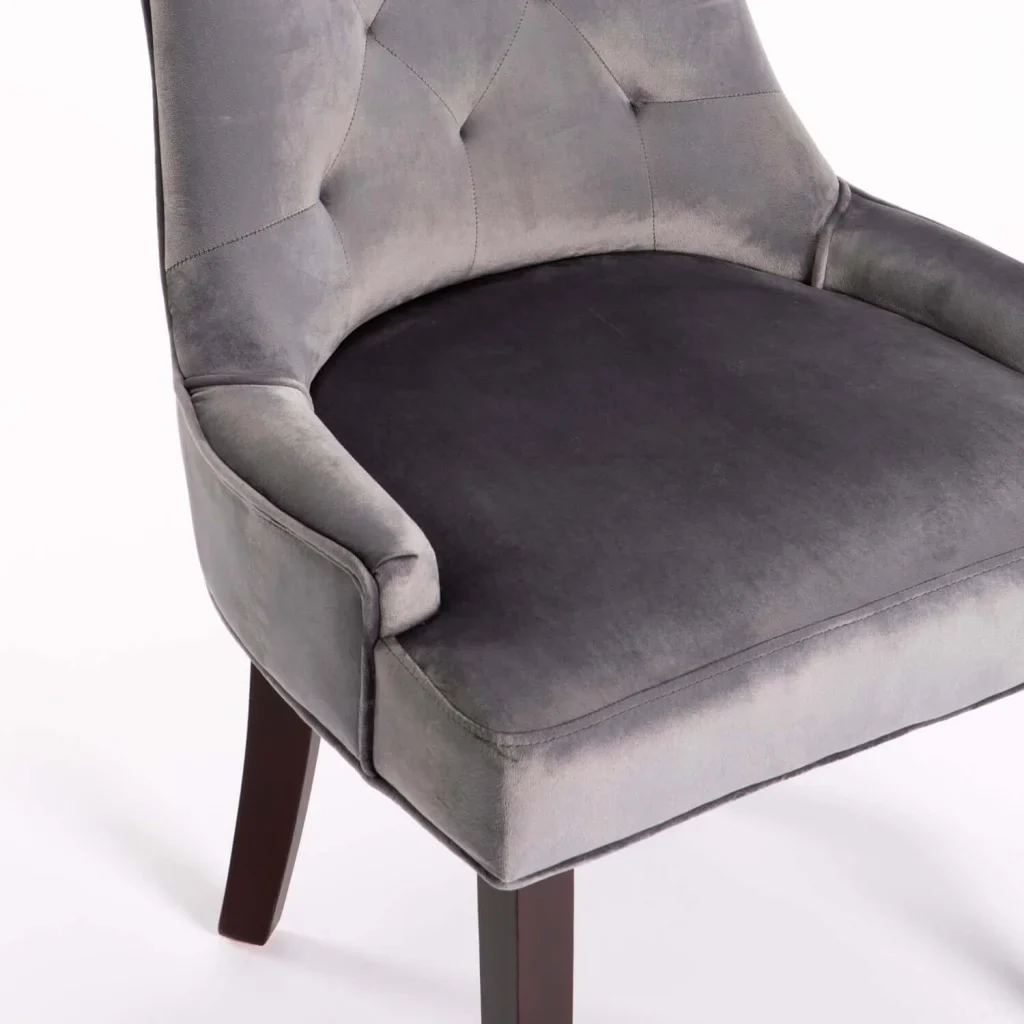 DIDIER VELVET DINING CHAIR - DARK GREY