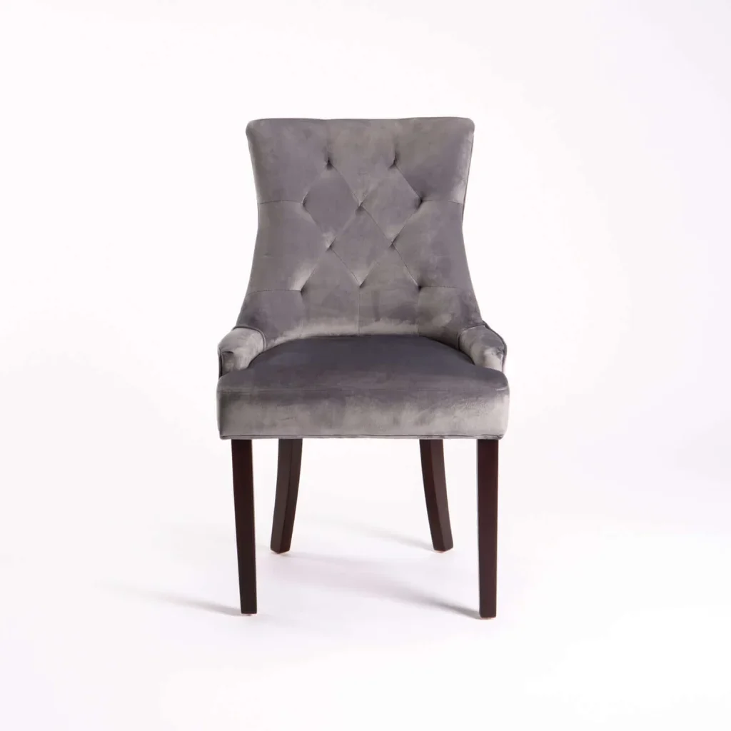 DIDIER VELVET DINING CHAIR - DARK GREY