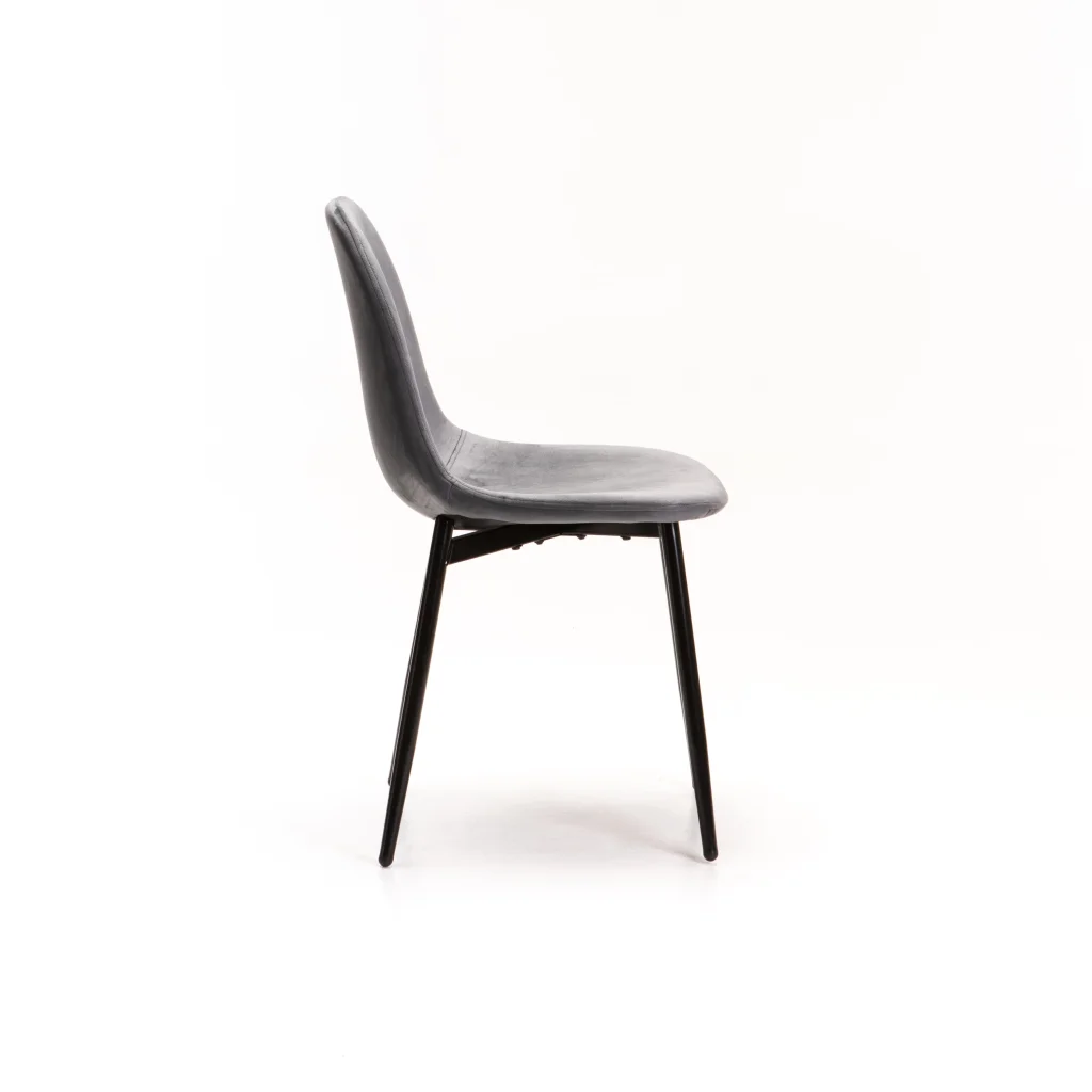 AVA VELVET DINING CHAIR - GREY