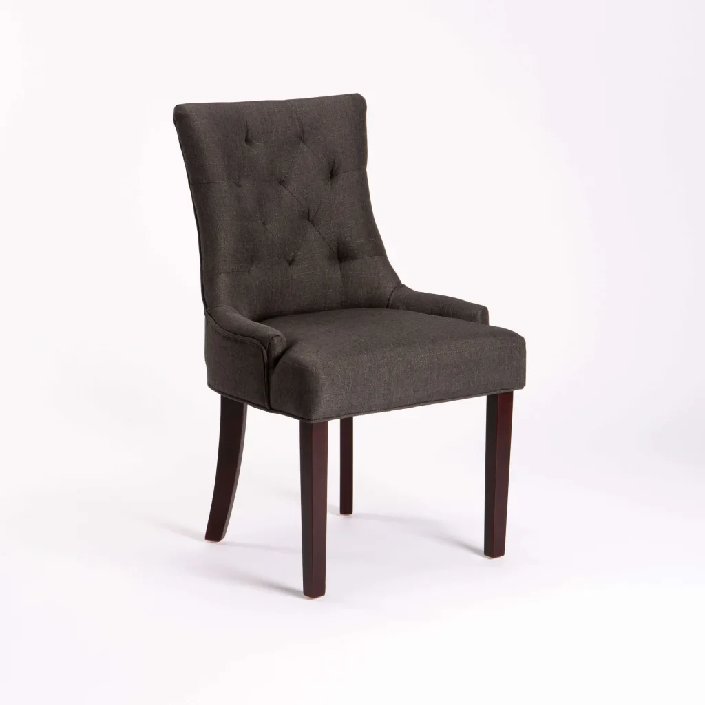DIDIER FABRIC DINING CHAIR - CHARCOAL