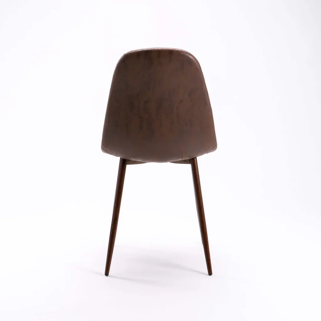 DAN FABRIC DINING CHAIR - BROWN