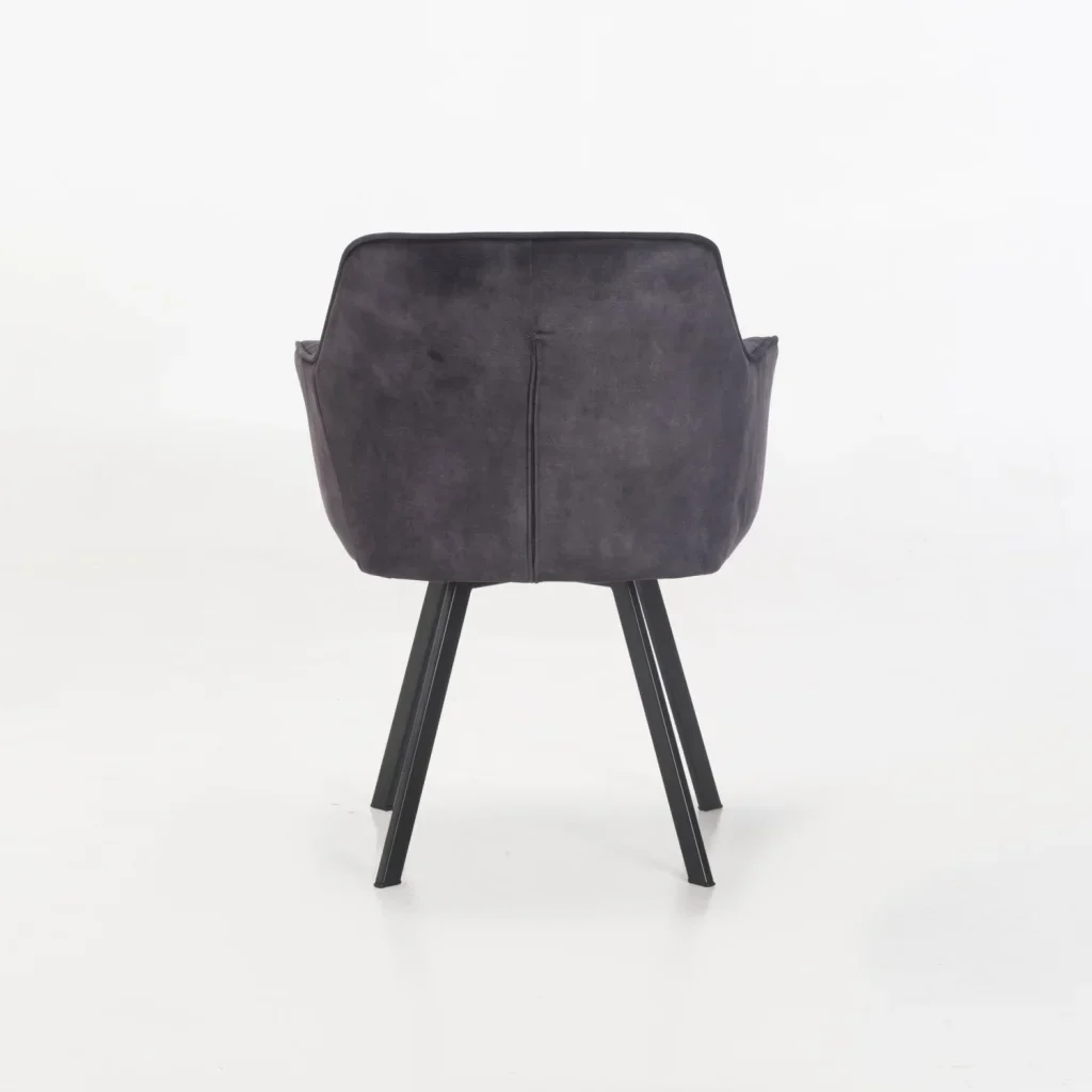 PIA DELUXE VELVET DINING CHAIR -  GREY