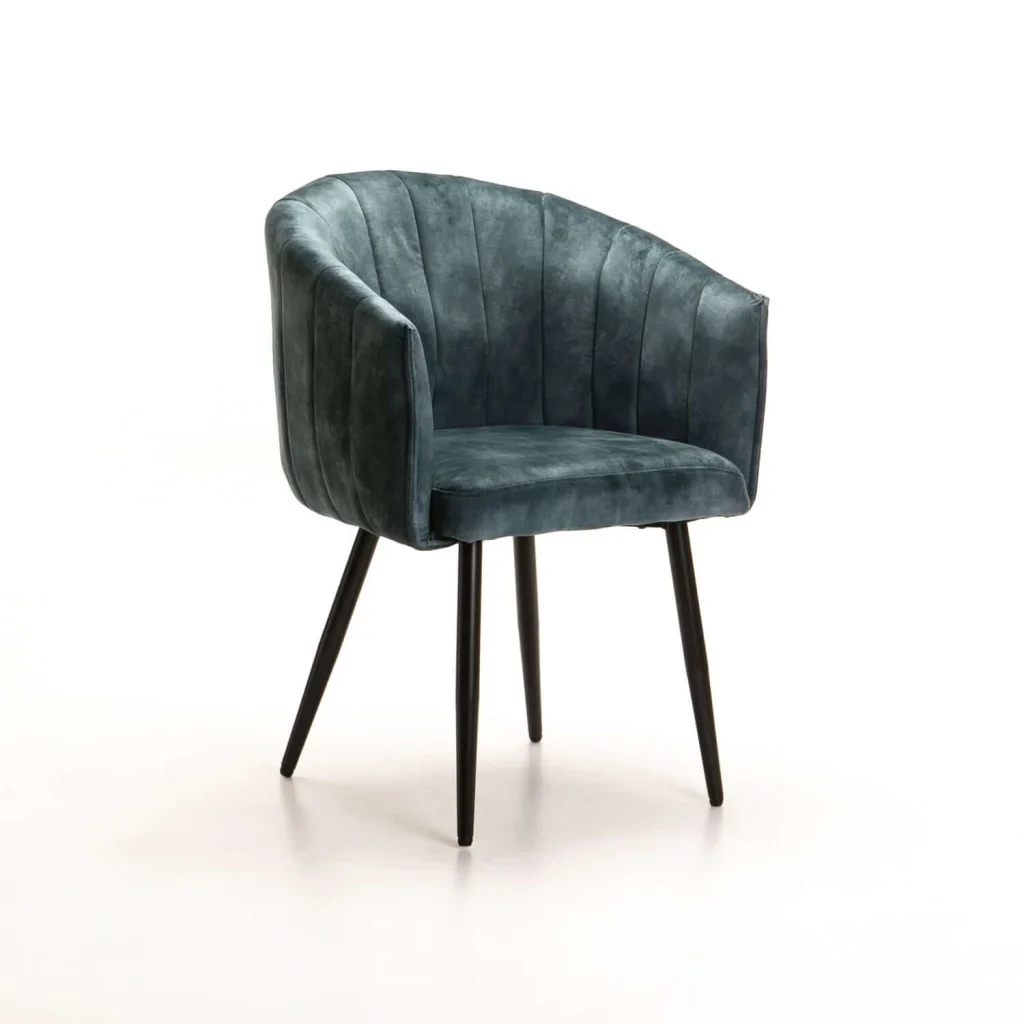 DANTE DELUXE VELVET DINING CHAIR - TEAL