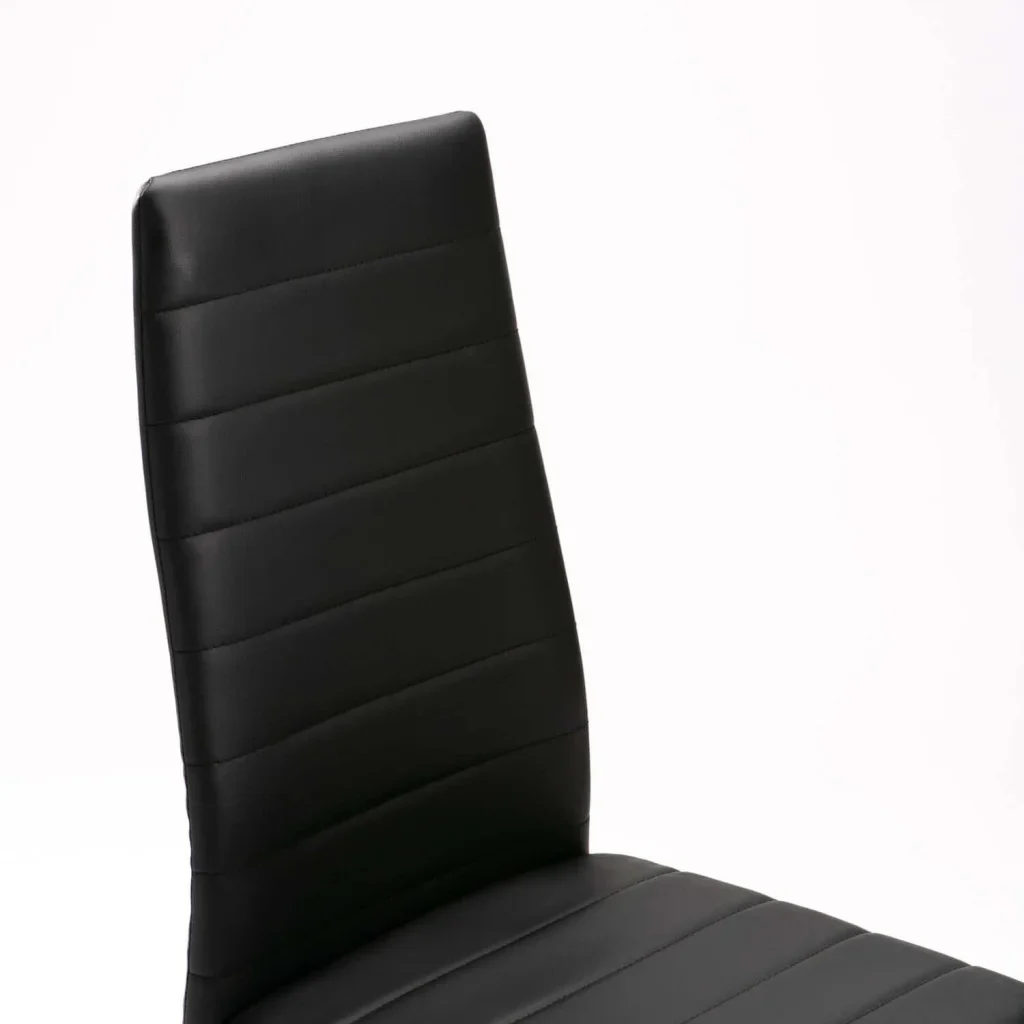 BENNY LEATHER TOUCH DINING CHAIR - BLACK