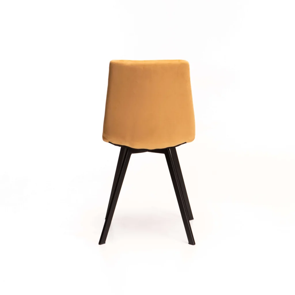 ADDISON VELVET DINING CHAIR - MUSTARD