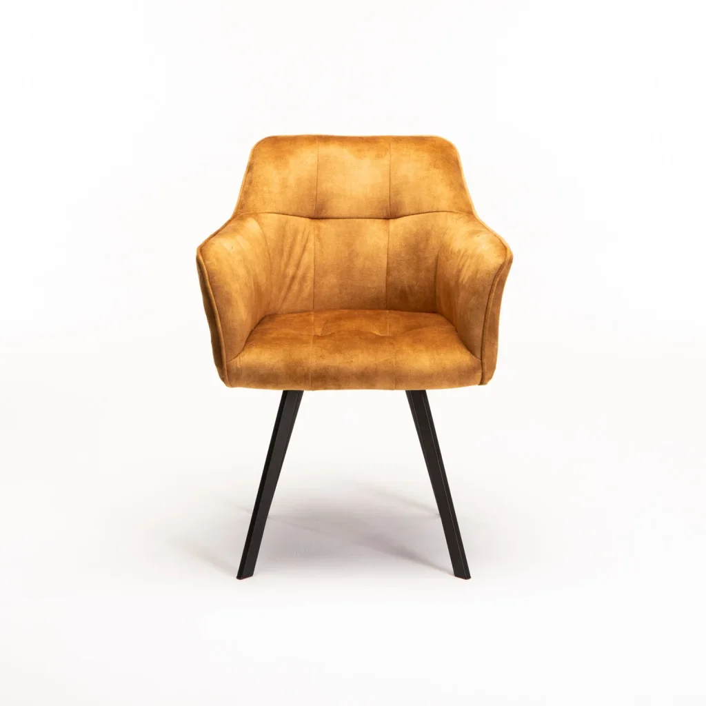 PIA DELUXE VELVET DINING CHAIR - MUSTARD