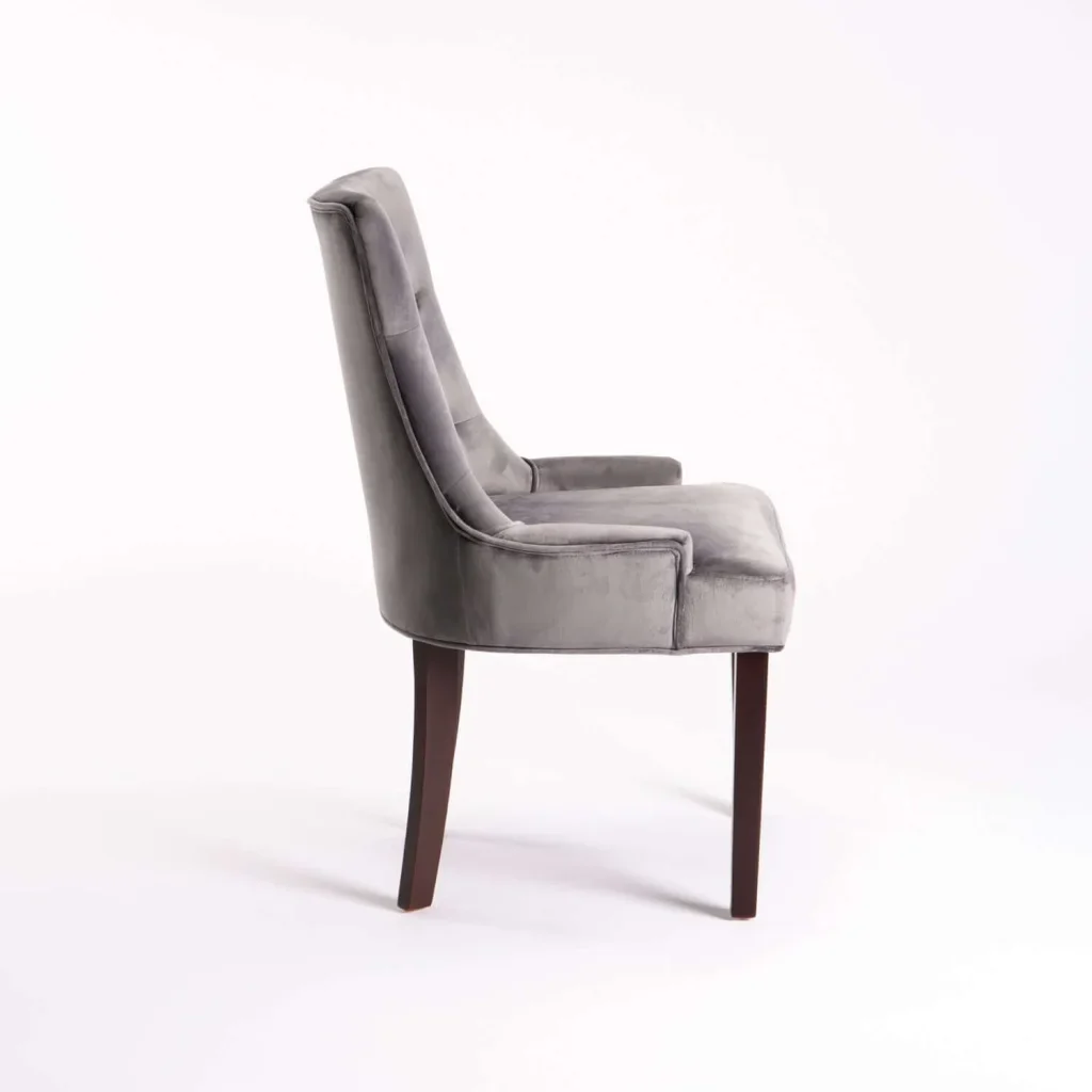 DIDIER VELVET DINING CHAIR - DARK GREY