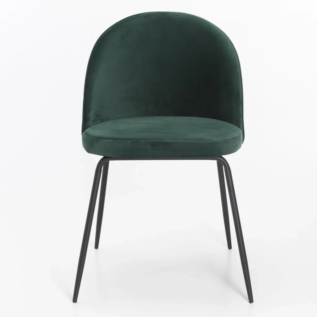 MADDIE VELVET DINING CHAIR - FOREST GREEN