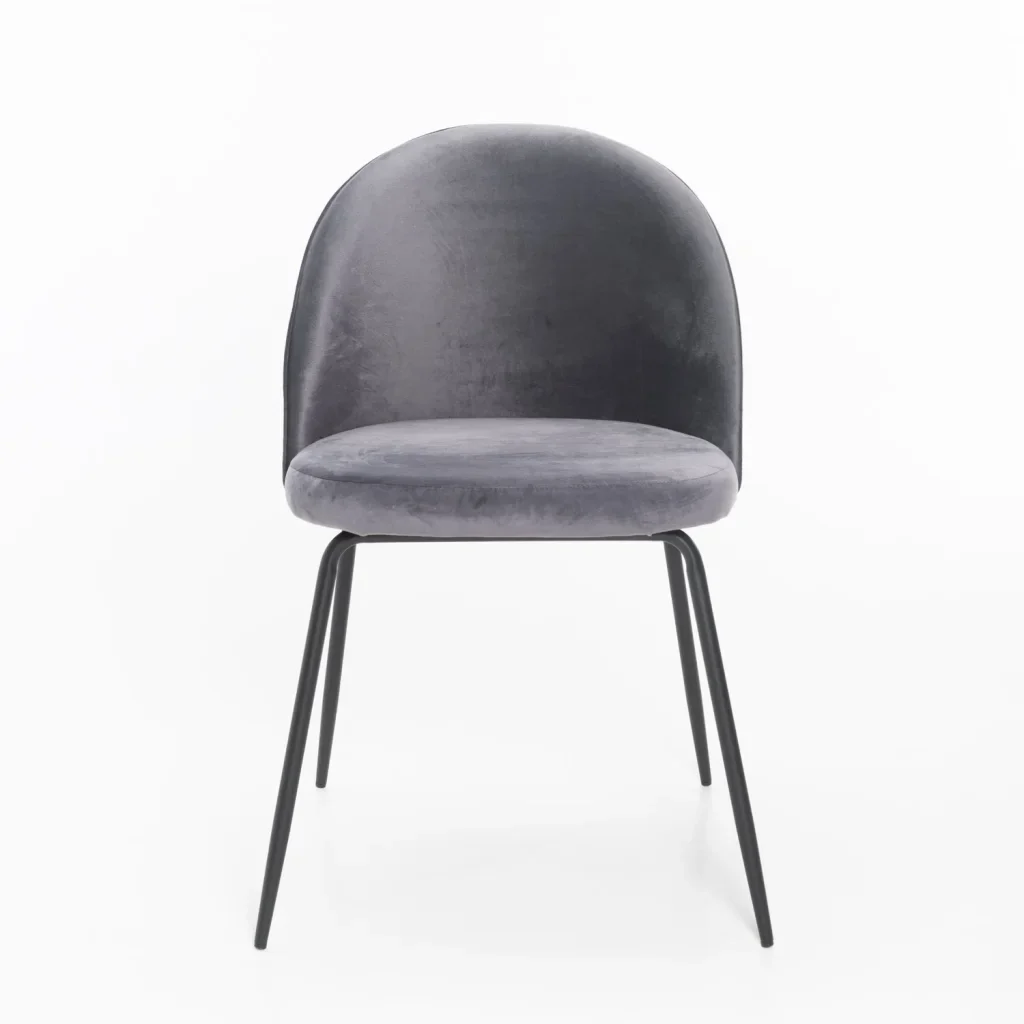 MADDIE VELVET DINING CHAIR - GREY