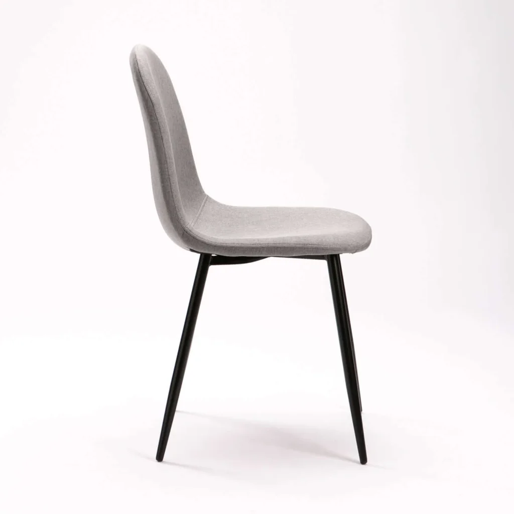 COVE FABRIC DINING CHAIR - GREY/ BLACK