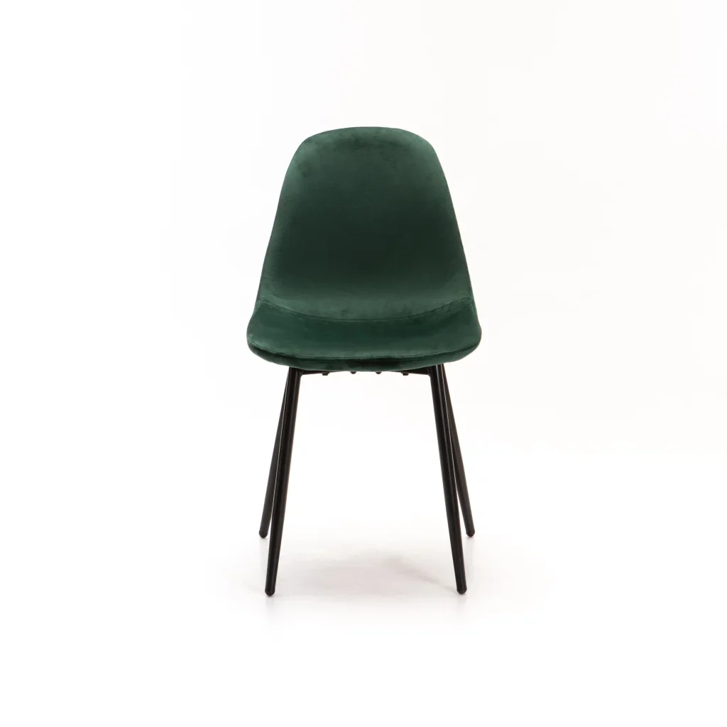 AVA VELVET DINING CHAIR - FOREST GREEN
