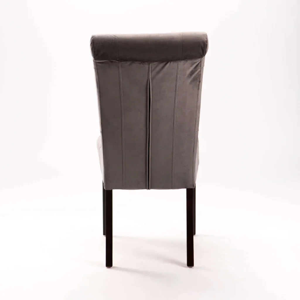 CHESTERFIELD VELVET DINING CHAIR - DARK GREY