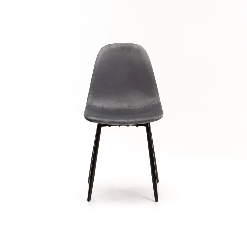 AVA VELVET DINING CHAIR - GREY