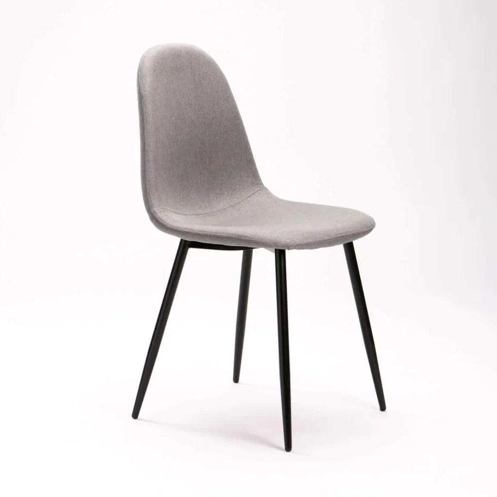 COVE FABRIC DINING CHAIR - GREY/ BLACK