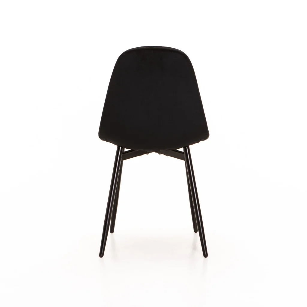 AVA VELVET DINING CHAIR - BLACK
