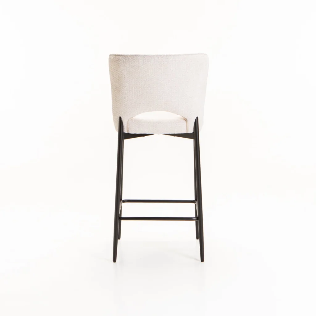 PAVIA FABRIC KITCHEN STOOL - CREAM