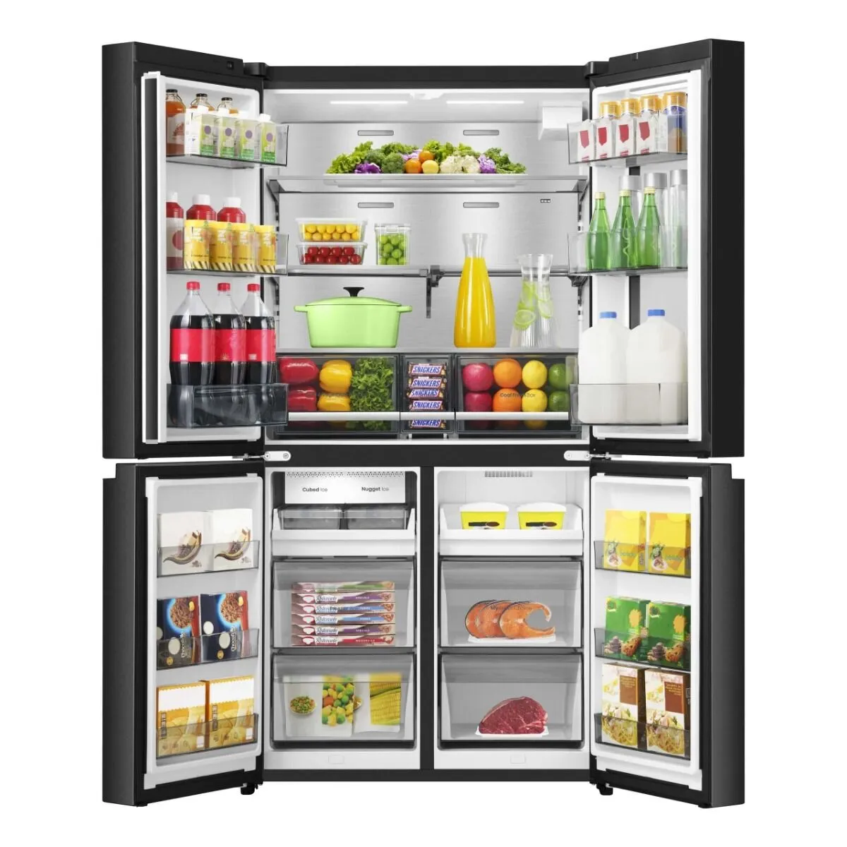 Hisense 601l 4 Door PureView Refrigerator With Dual Ice Maker - H820FSB-IMV